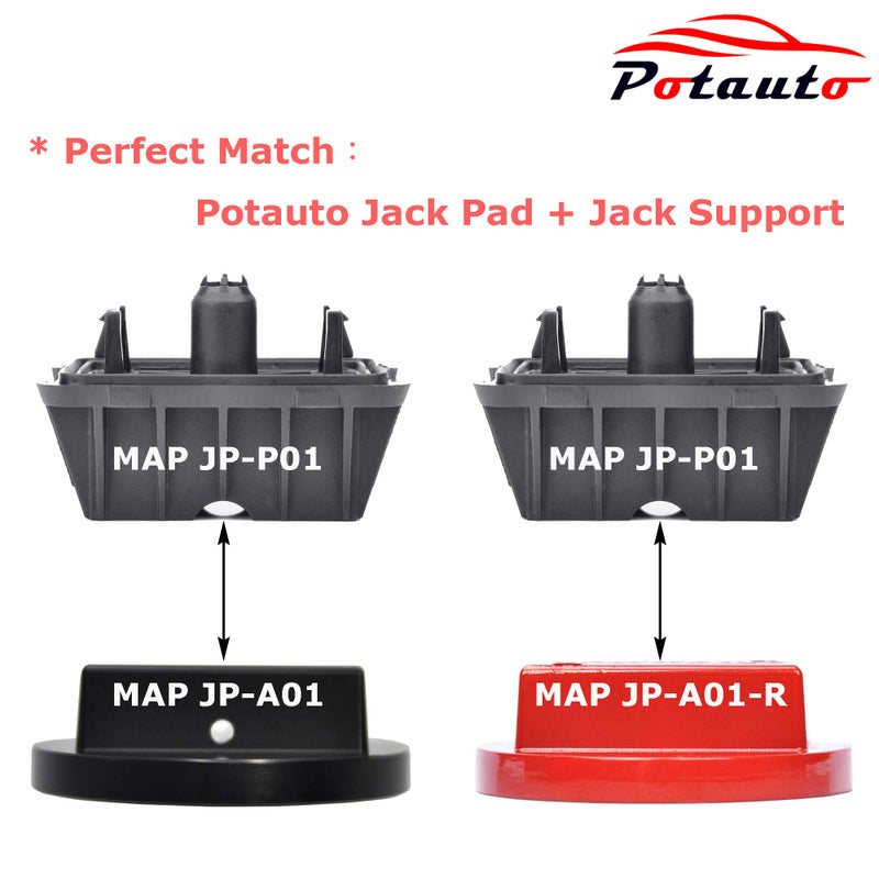 Potauto Universal Aluminum Jack Pad Jacking Puck Adapter Support Compatible with BMW, Mini, Vehicles (Qty 1, Red) - Image 5